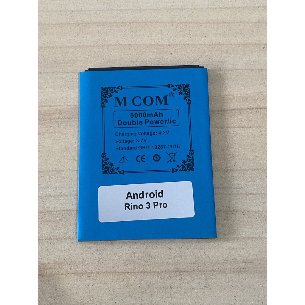 MCOM [ 5000mah ] - Baterai MCOM ANDROID RINO 3 PRO - RINO 3 PRO [ Konektor Di Tengah ] - Original Ba