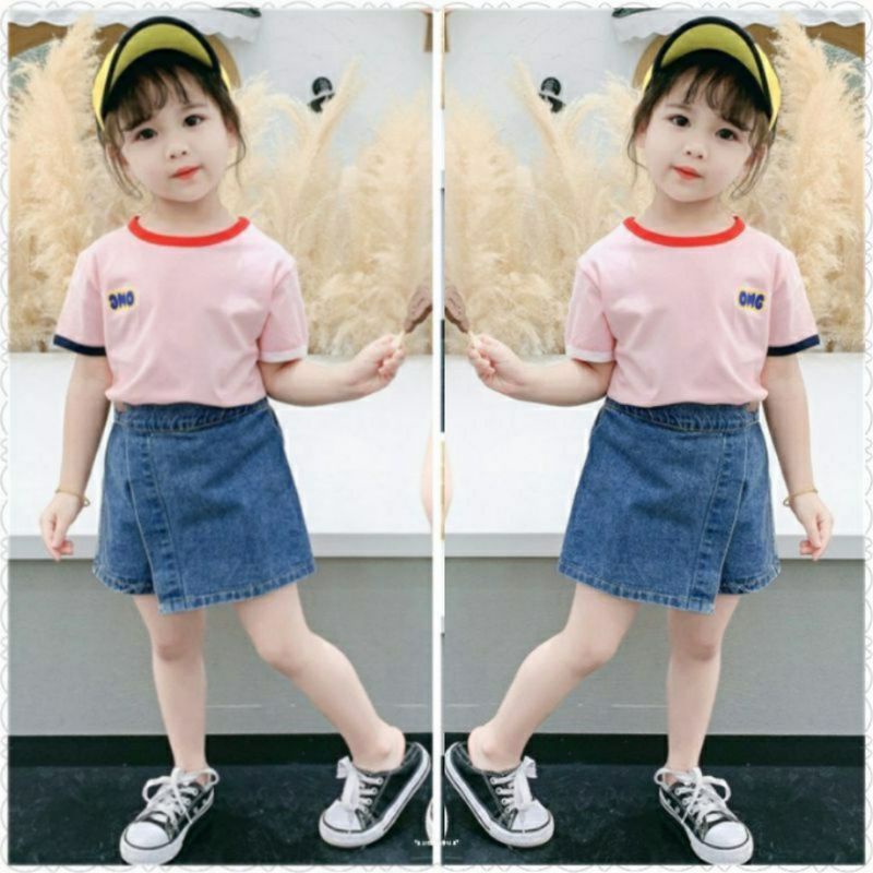 Rok celana jeans anak perempuan 1-6 tahun / rocela anak cewek jeans murah