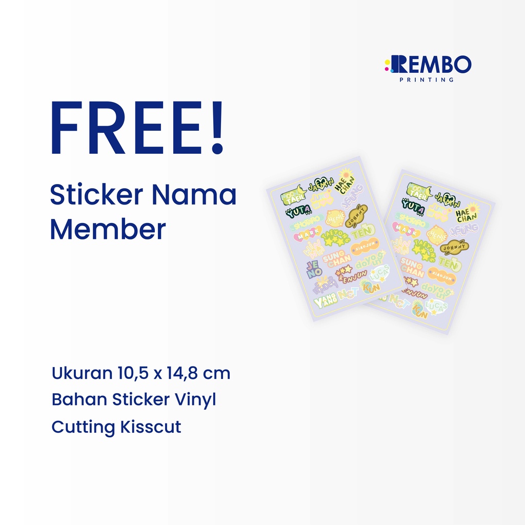 Sticker Deco Set Nama NCT Murah