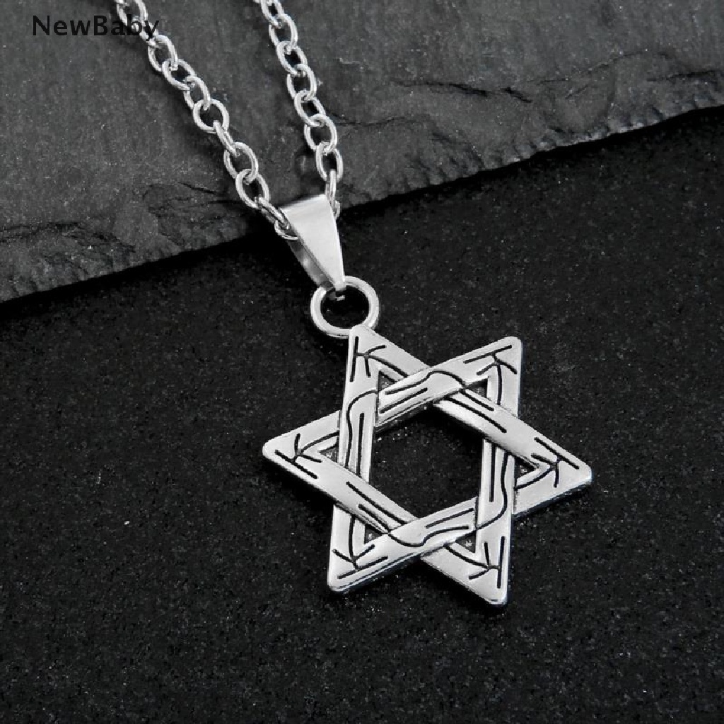 Kalung Rantai Panjang Dengan Liontin Bintang Hexagram Untuk Hadiah