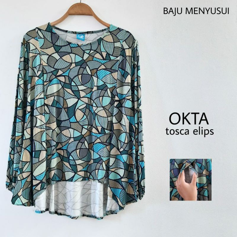 MAMIGAYA Baju Menyusui OKTA Series Kaos Atasan Menyusui Lengan Panjang