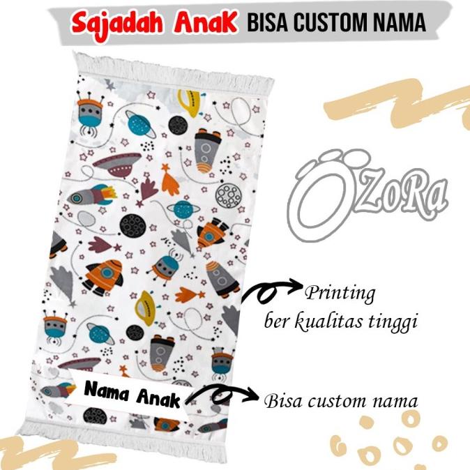 Sajadah Anak Anak Custom Nama Sejadah Terbaru Karakter Perempuan laki