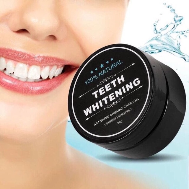 Teeth Whitening Activated Organic Charcoal 100% Natural Bubuk Pemutih Gigi Alami Kesehatan Mulut