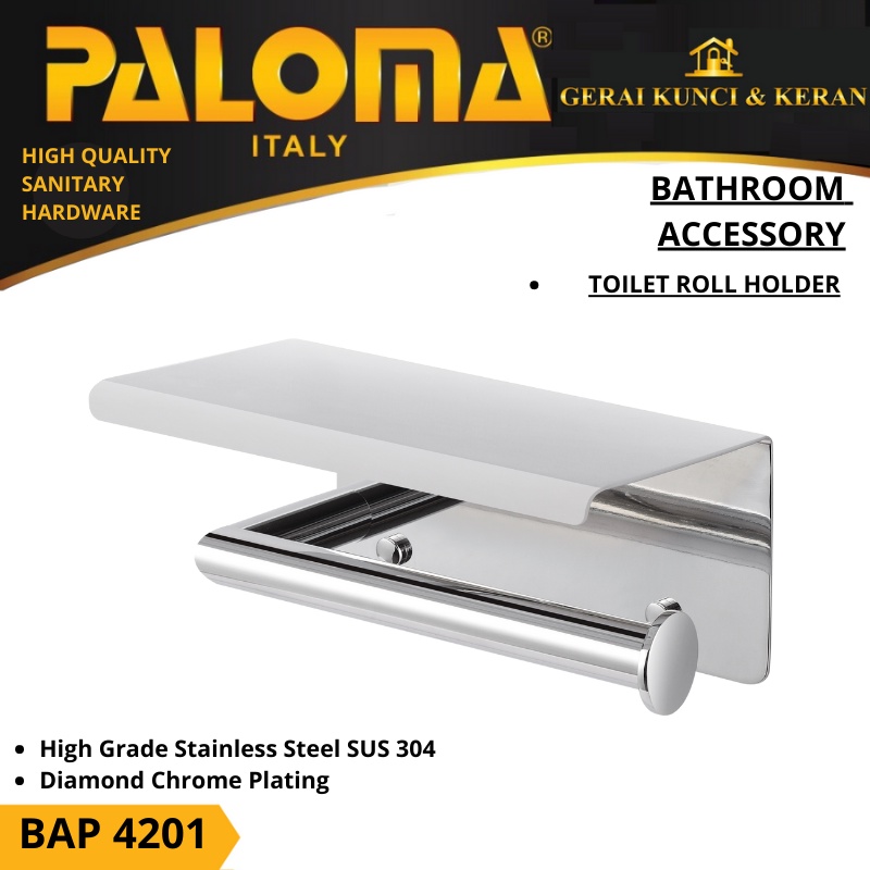 PALOMA BAP 4201 Tempat Tissue Toilet Holder Tisu Gulung Roll WC Mandi Stainless