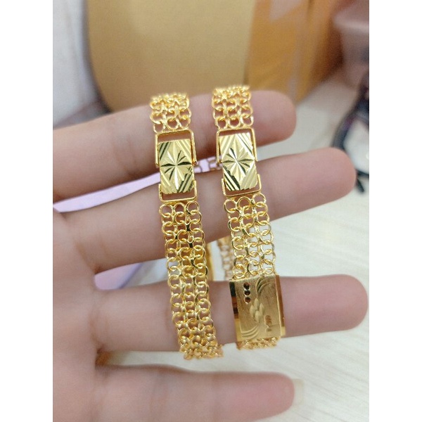 GELANG RANTE DEWASA MODEL EMAS 24K,PERAK 925 SILVER