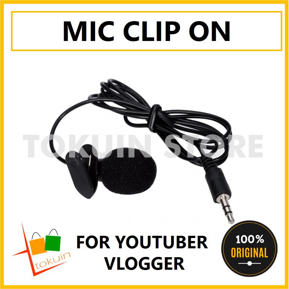 Mic Clip On Microphone 3.5mm for Smartphone PC Vlog Vlogger Youtuber