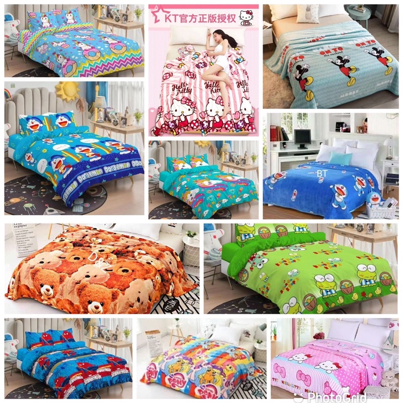 Selimut Anak Karakter Bulu Size 140x200 Import Termurah