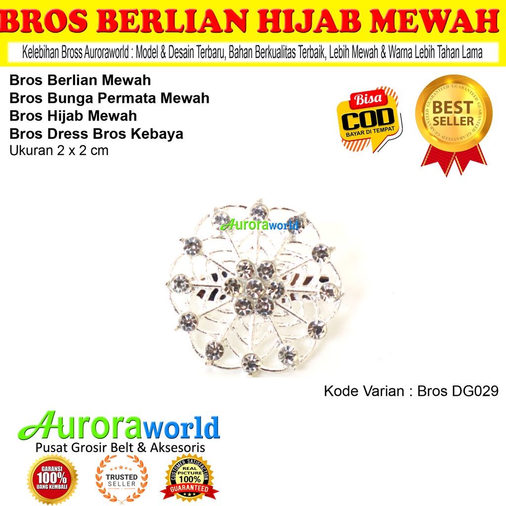 Auroraworld Bros hijab Bros Dagu Pin Hijab Mewah