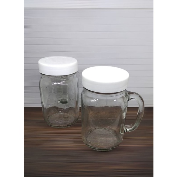 GELAS CAFE  2 PCS GELAS GAGANG BELING GELAS KACA BERTUTUP