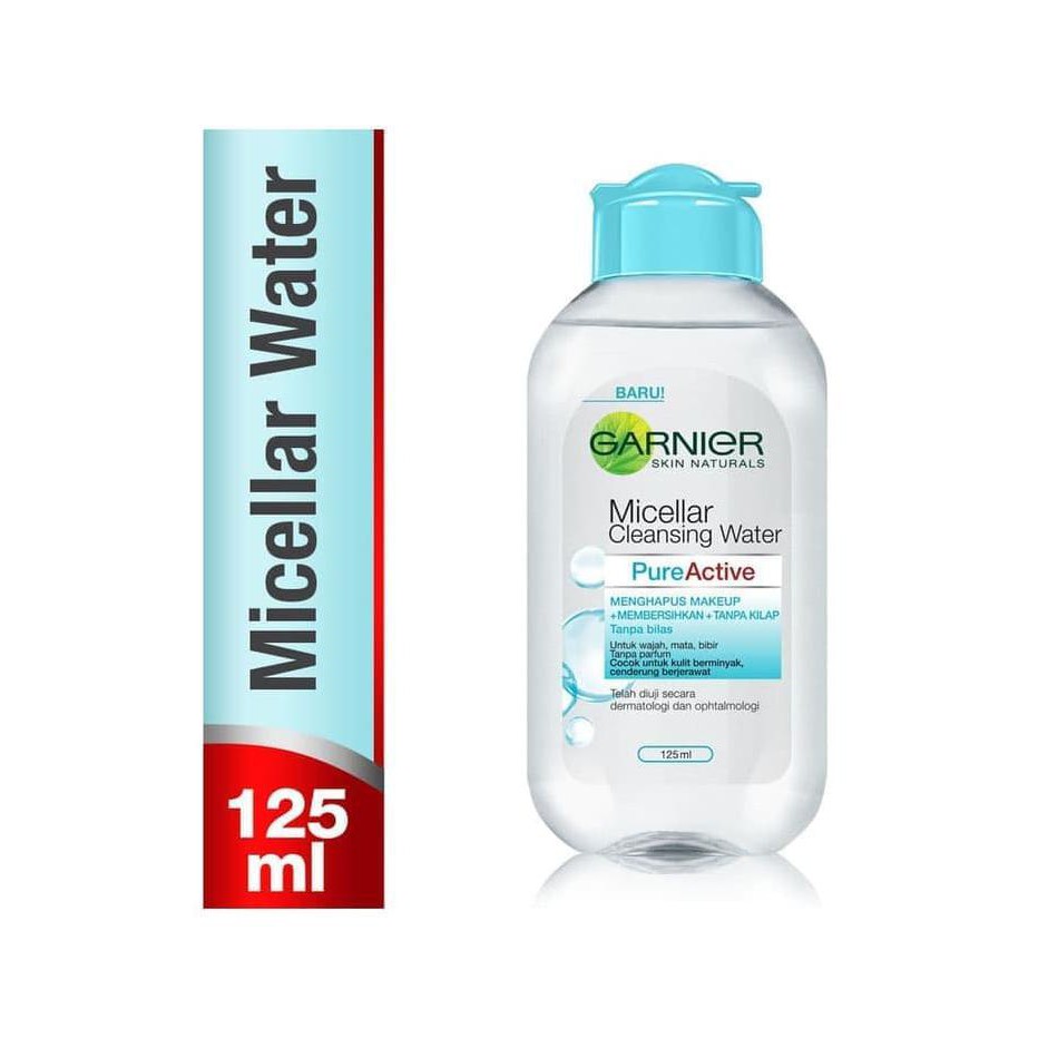 DIJAMIN ORI ORIGINAL Pembersih Garnier Micellar Cleansing Water Biru 125 ML Terbaru