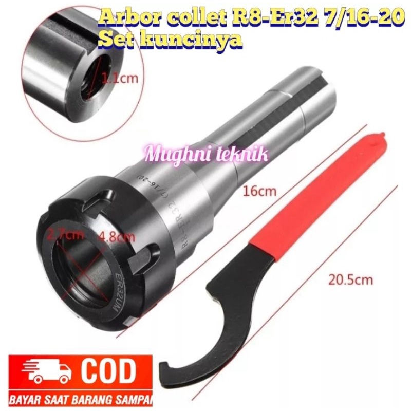 Arbor collet pegangan collet R8-ER32 7/16-20 type collet er32 bukan oz40 er40