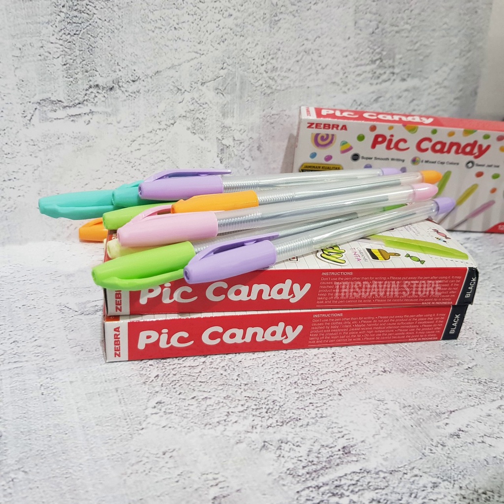 

Pulpen Zebra Pic Candy 0.7mm tinta hitam / Pic Candy Zebra pulpen 0.7mm tinta hitam