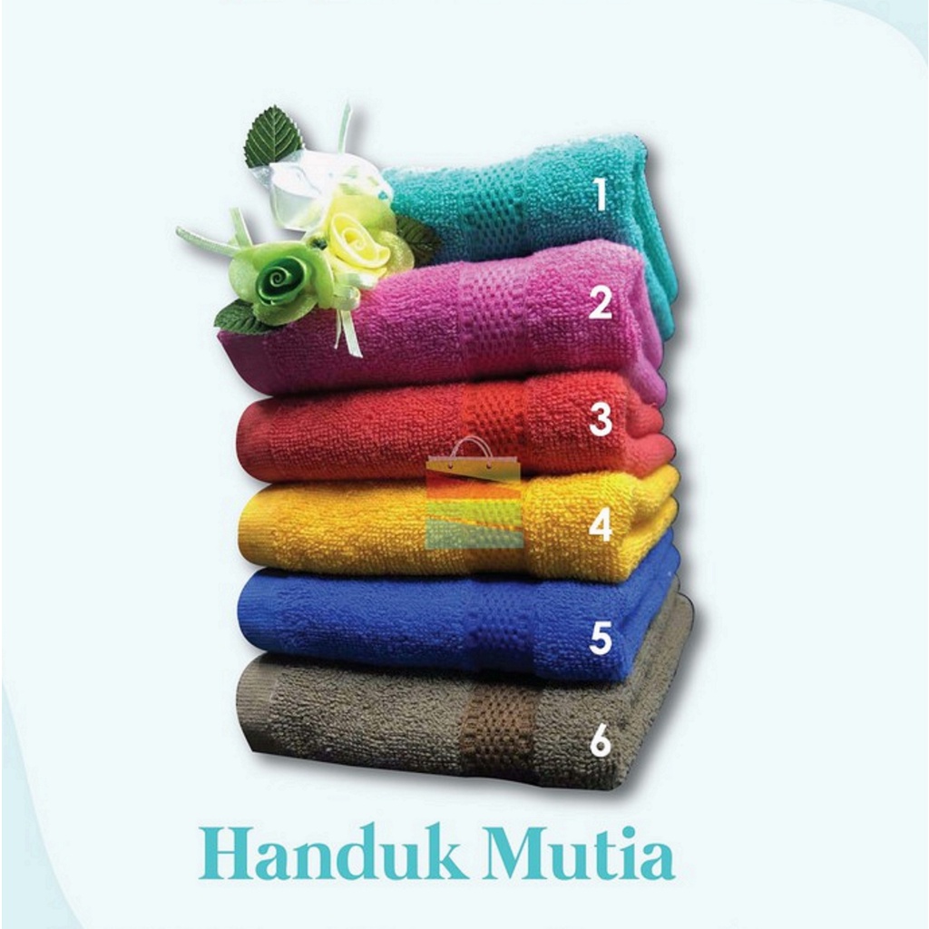 HANDUK MUTIA / LEHER MUKA PUNGGUNG / HANDUK OLAHRAGA / HANDUK SALON / HANDUK KECIL KATUN SERBAGUNA