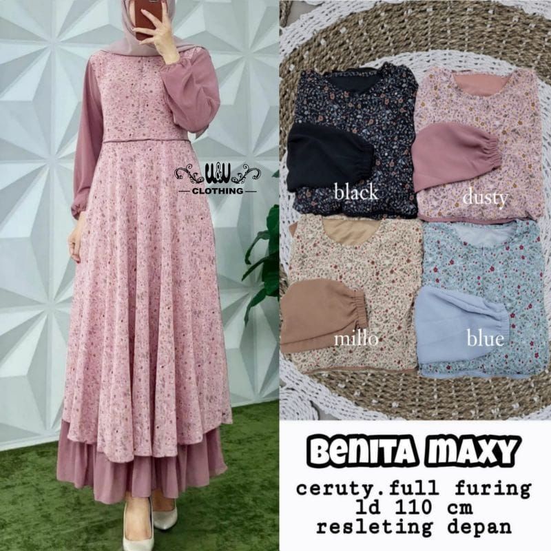 Benita maxy ceruty bebidoll full furing