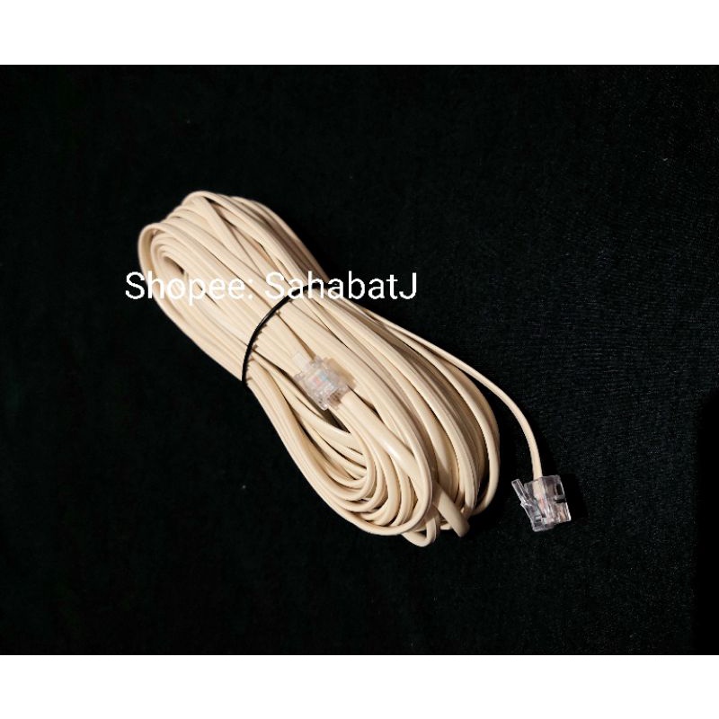 Kabel Telepon 30m RJ11 Kabel Line Telpon 30 Meter Jack RJ 11