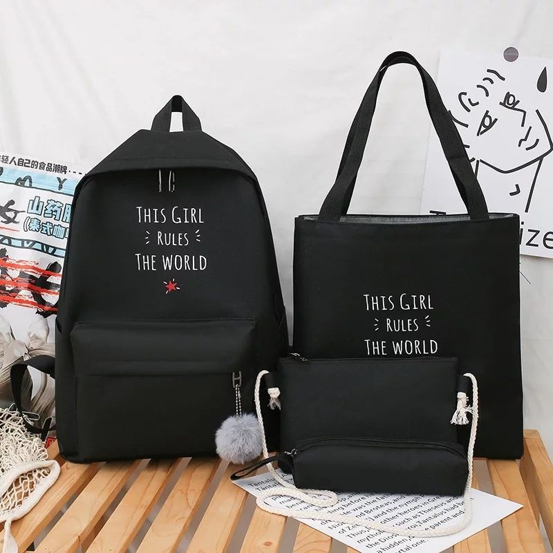 Tas Sekolah Ransel Tas Paket Hemat Tas Wanita Tas Ransel Cewek Orange Backpack Punggung Ransel Wanita Kanvas Fashion Tas Sekolah Siswa untuk Remaja Perempuan Ransel Wanita Warna Polos Kualitas Tas Buku Travel Santai