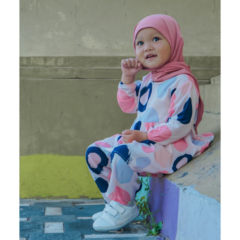 setelan rayon anak / set rayon anak perempuan / baju muslim anak/ setelan muslim anak