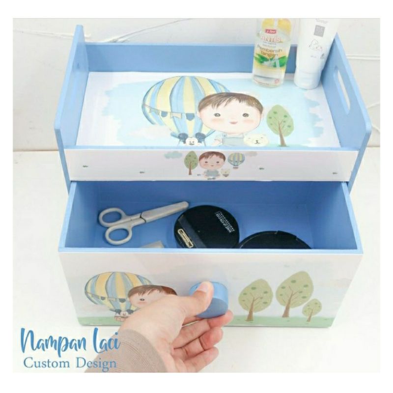 NAMPAN LACI KAYU CUSTOM MOTIF KATAKTER NAMA Hampers Wooden Gift Souvenir BOX TRAY MULTIFUNGSI