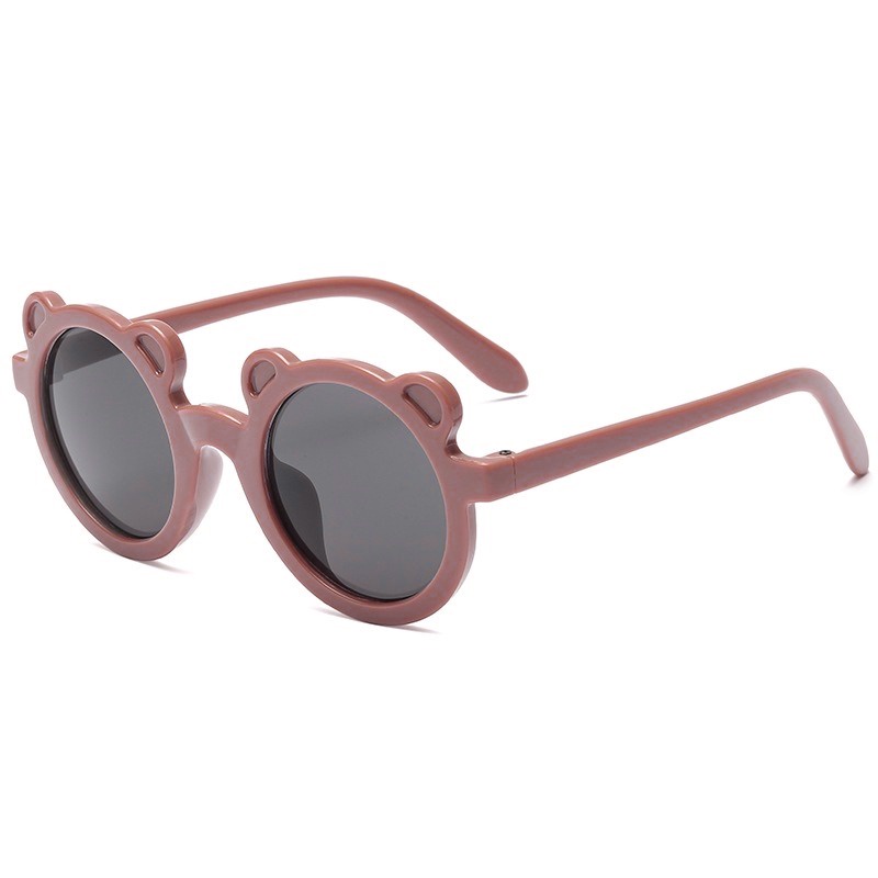 STT Kacamata Anak Beruang Fashion Telinga Beruang Kaca Mata Hitam High Quality Kids Sunglasses Kaca Mata Murah Import-COKLAT