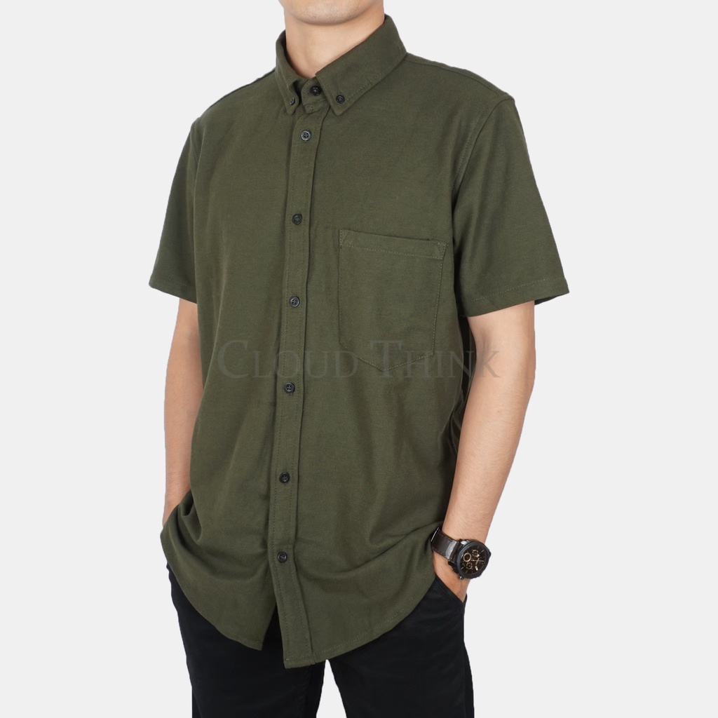 Kemeja Pria Lengan Pendek Army | Army Original Cotton Pique Best Quality