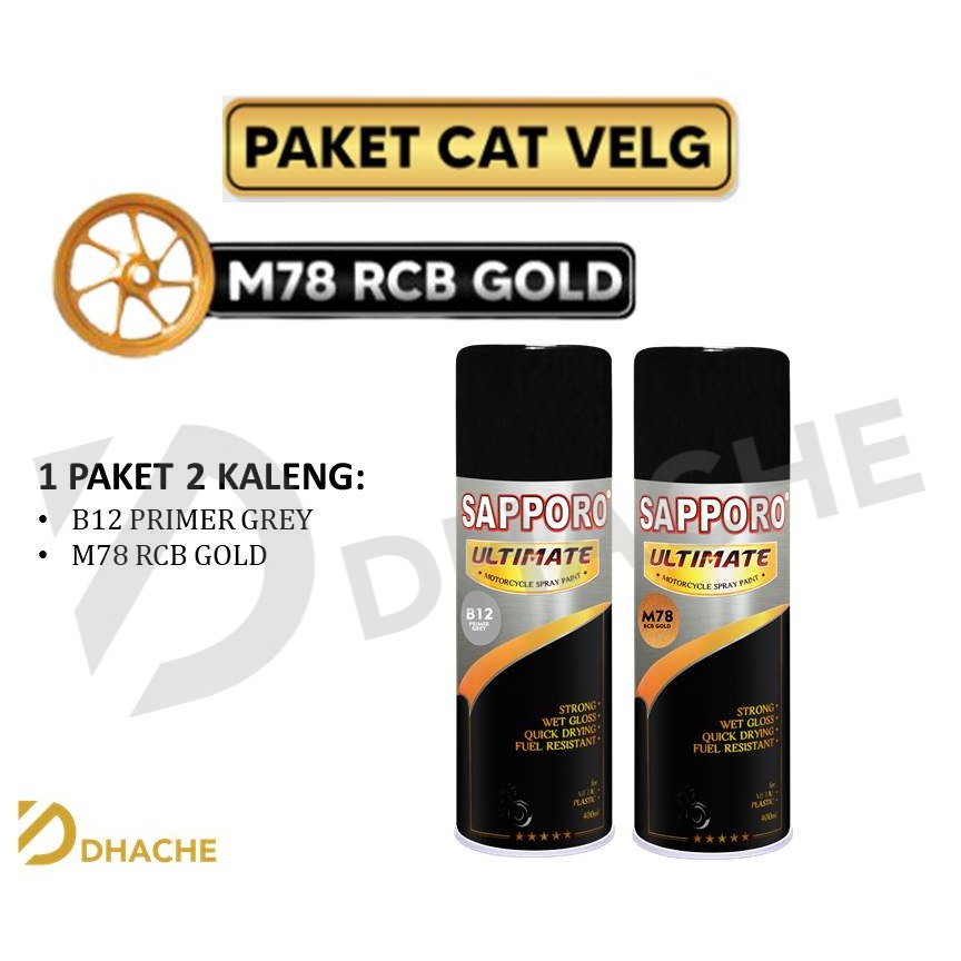 Paket Cat Velg M78 RCB Gold Sapporo Ultimate / Sapporo Velg RCB Gold / Sapporo Spray