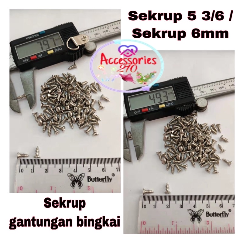 baut bingkai sekrup 6mm / baut sekrup gantungan bingkai foto 6mm