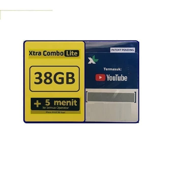 KARTU PERDANA XL COMBO LITE 38GB UNLIMITED TURBO NEW DI BANTU AKTIFASI
