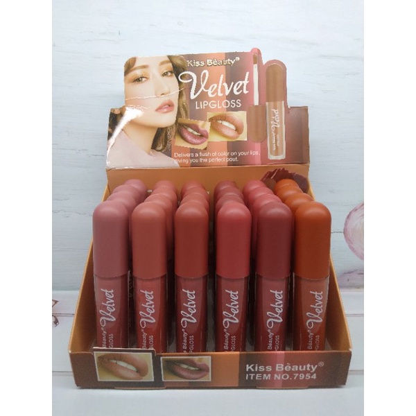 (1pcs)LIP GLOSS VELVET MATTE KISS BEAUTY // LIPSTIK // LIPGLOSS // KOSMETIK
