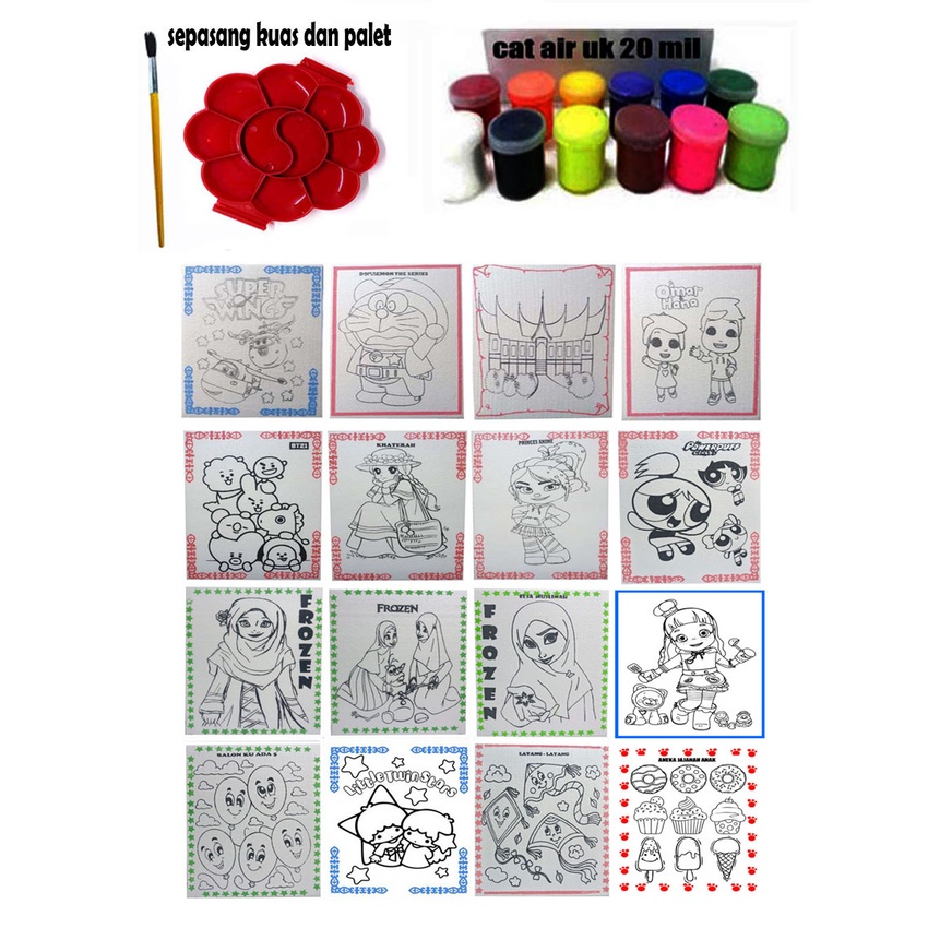 

Paket lengkap mewarnai styrofoam lukis dirumah