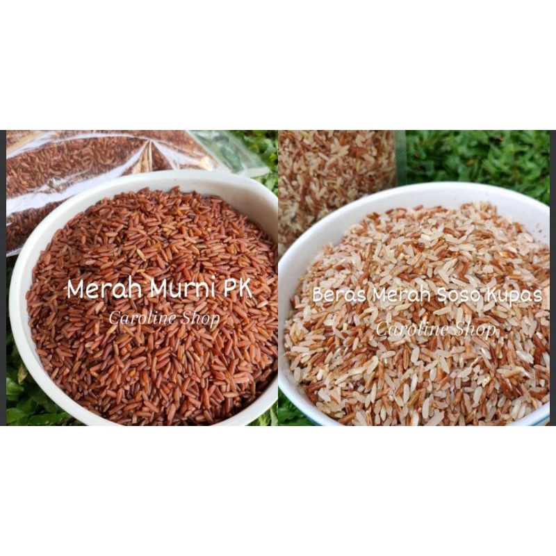 1kg Beras Merah Murni PK/1Kg Beras Merah Soso/Beras Diet