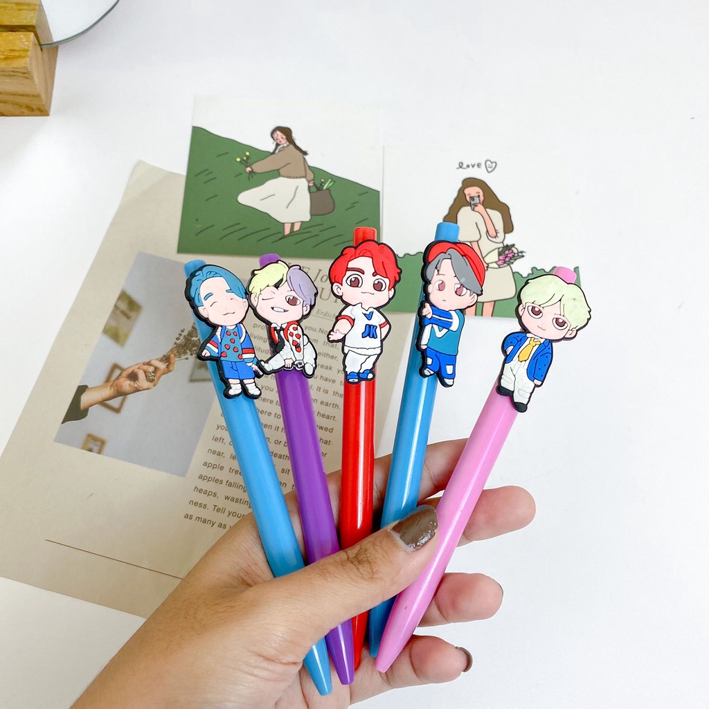 

MURAH LEBAY - PEN CETEK TINY TAN / PULPEN CETEK MEKANIK MOTIF KARAKTER TINY TAN BTS ARMY WARNA WARNI ALAT TULIS MURAH