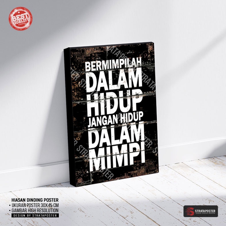 Pajangan dinding Poster motivasi Dekorasi Wall decor 304504ST