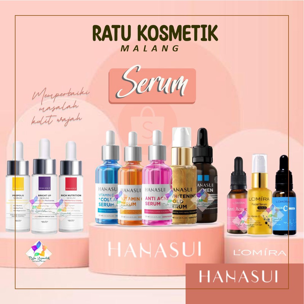 ❤ RATU ❤ Hanasui | Lomira | Swana Serum Whitening Gold | Vit C | Collagen | Anti Acne | Propolis | Rich | Bright Up | Men | Whitening Spotless | Pore Minimizer | Acne Fighter | Power