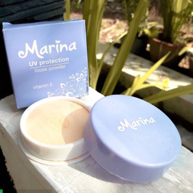 ✿ELYSABETHME✿ Marina lose powder bedak tabur  loose lembut anti wajah berminyak natural