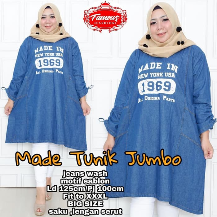 PROMO DISCOUNT BAJU ATASAN WANITA KULIAH  super jumbo tunik xxxl