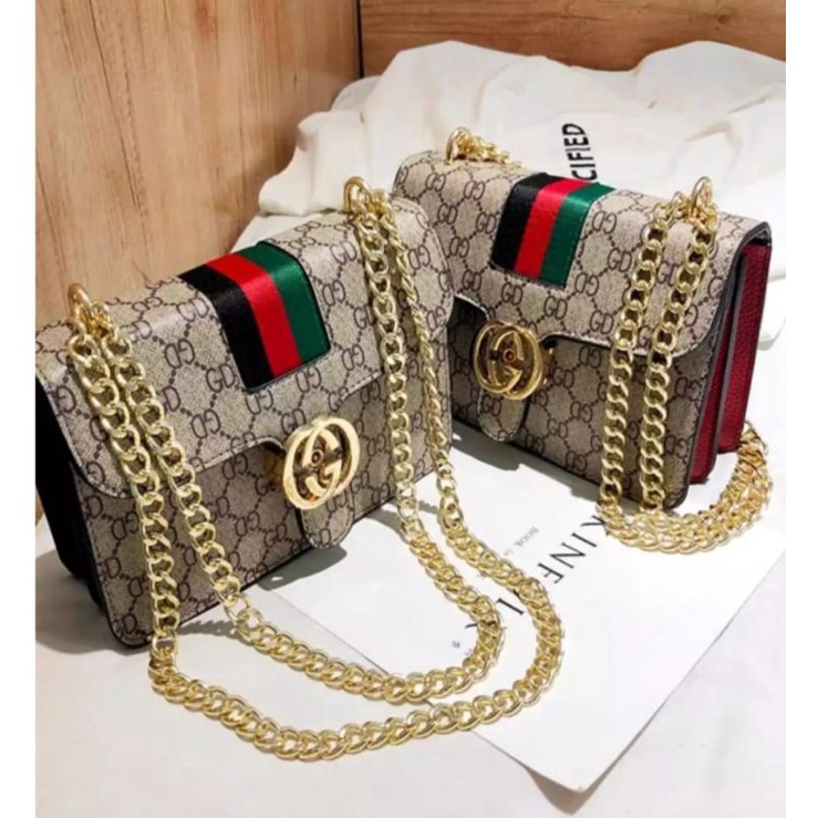 tas CG terbaru simpel & mewah free tali rante import