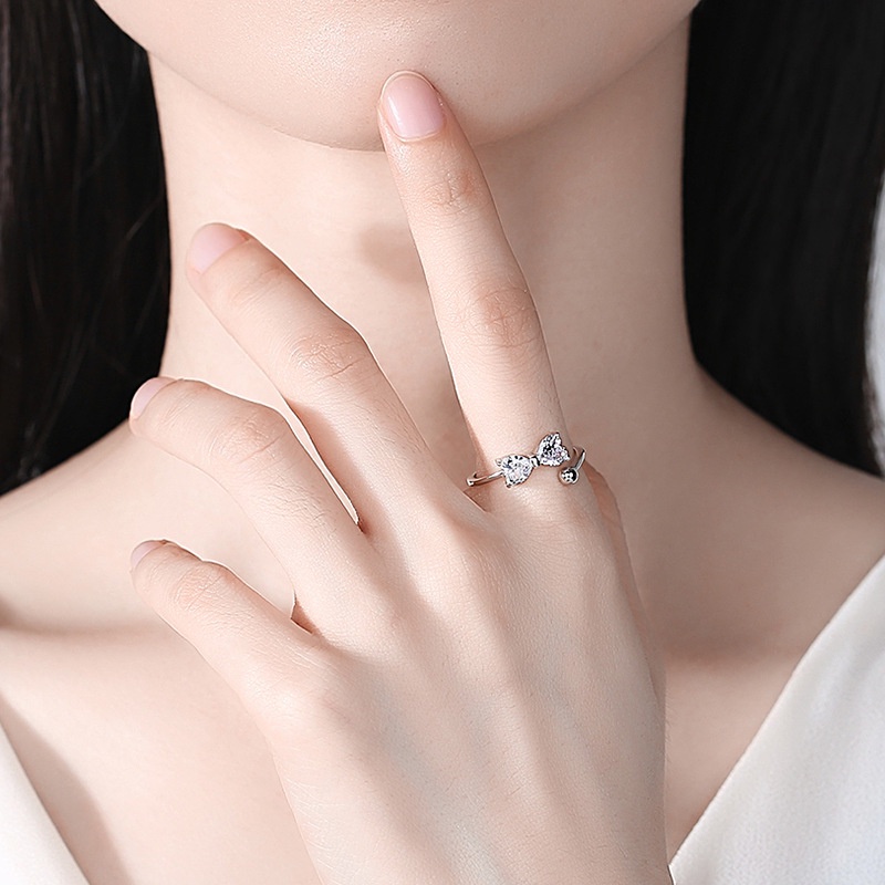 Cincin terbuka yang dapat disesuaikan Bowknot Original Arctic Deer