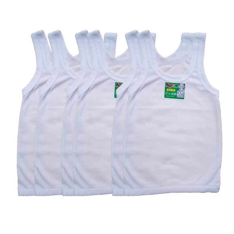 6 pcs singlet anak agree / Singlet Anak Perempuan dan laki - laki