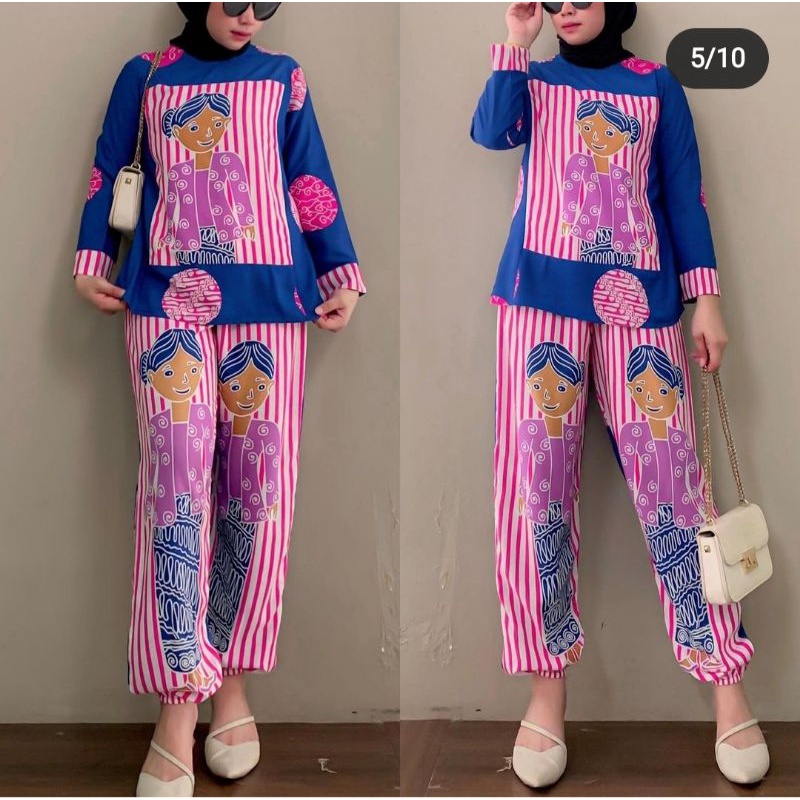 Setelan Wanita Tejo Si Mbok Salur Modern Kekinian Rayon Batik Halus