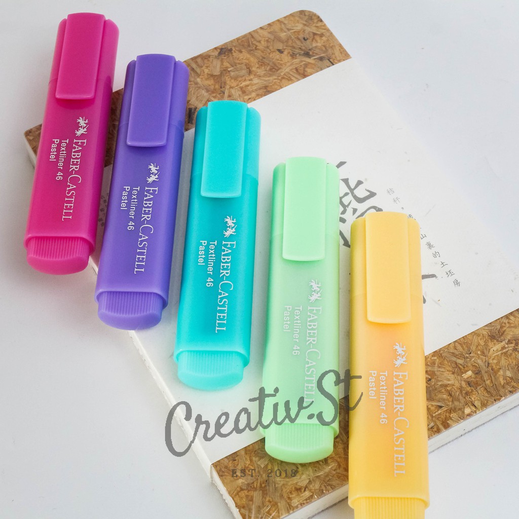 

FABER CASTELL Highlighter Penanda Textliner 46 Pastel & Super Flourescent
