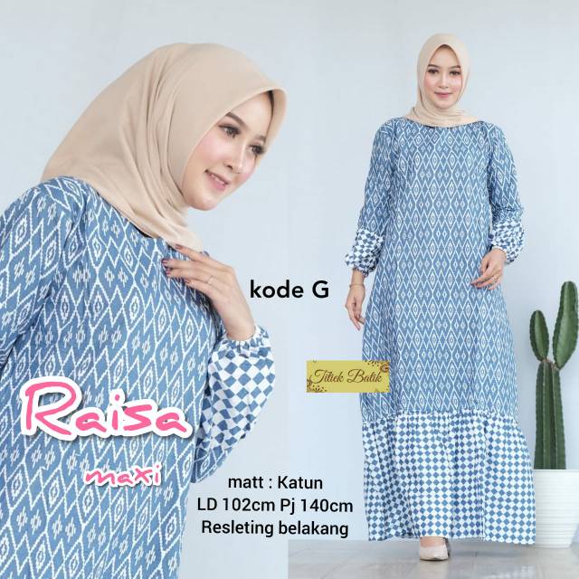 DRESS RAISA MAXI BAHAN KATUN