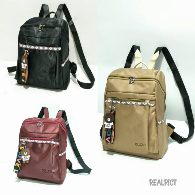 3 Warna RANSEL WANITA BURBERRY TYPE : JC TW-9332/8802 GC PISBAN POLYESTER TERBARU RED VELVET