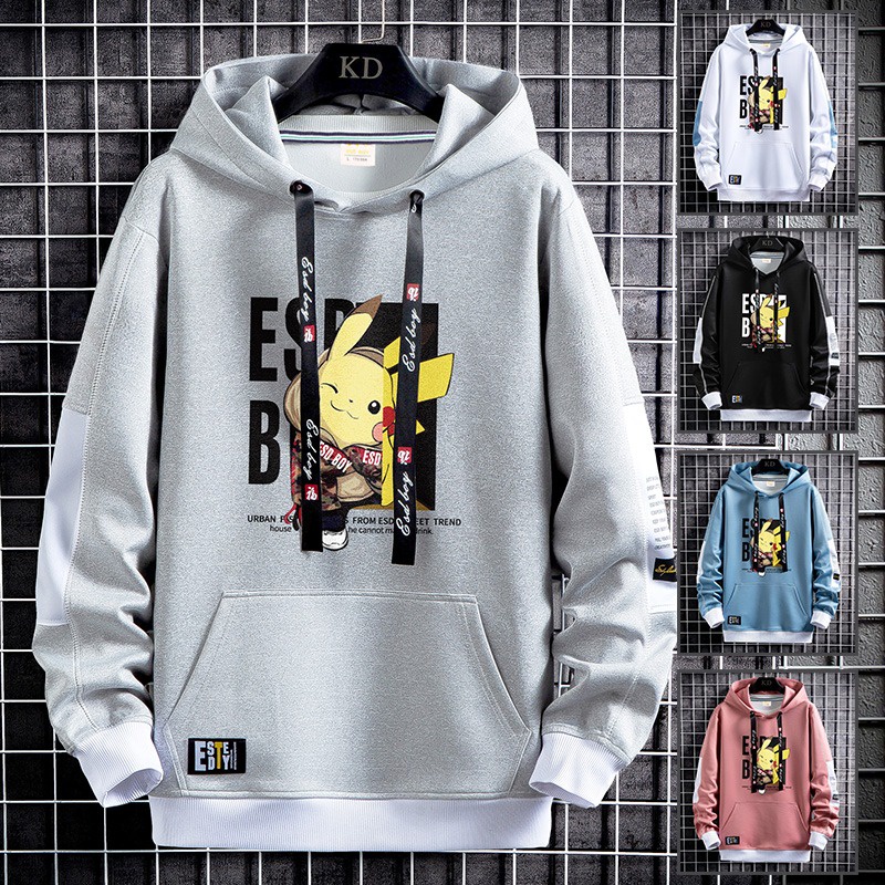 Hoodie Pria Motif Pikachu Esdboy (A428-1-WY8371)