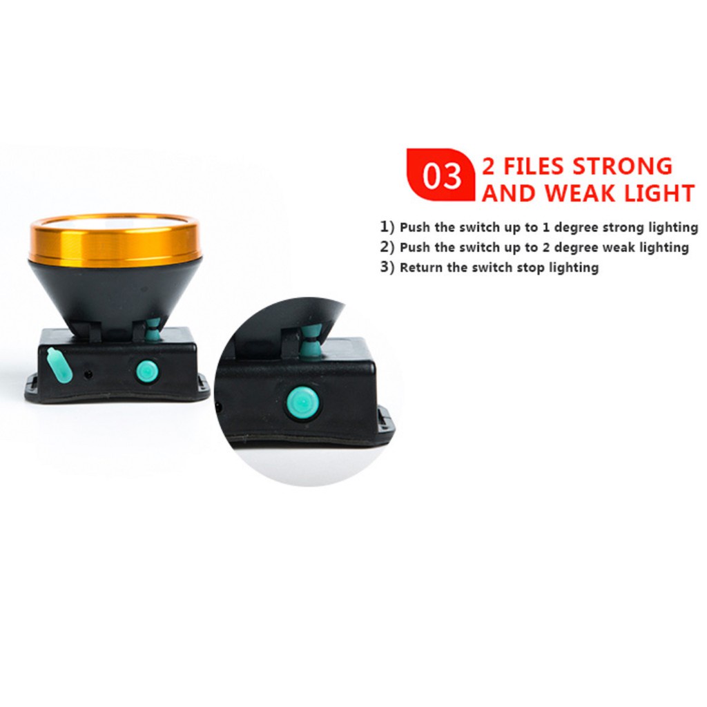 Headlamp head lamp lampu senter kepala super sepeda hiking baca cas charge 30w 30+10w 50w