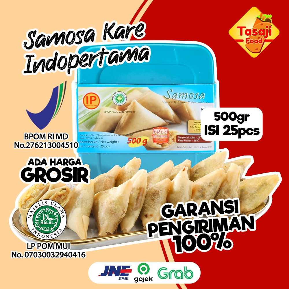 Samosa Kare Indopertama 25 pcs, Gratis Box Container Food Grade