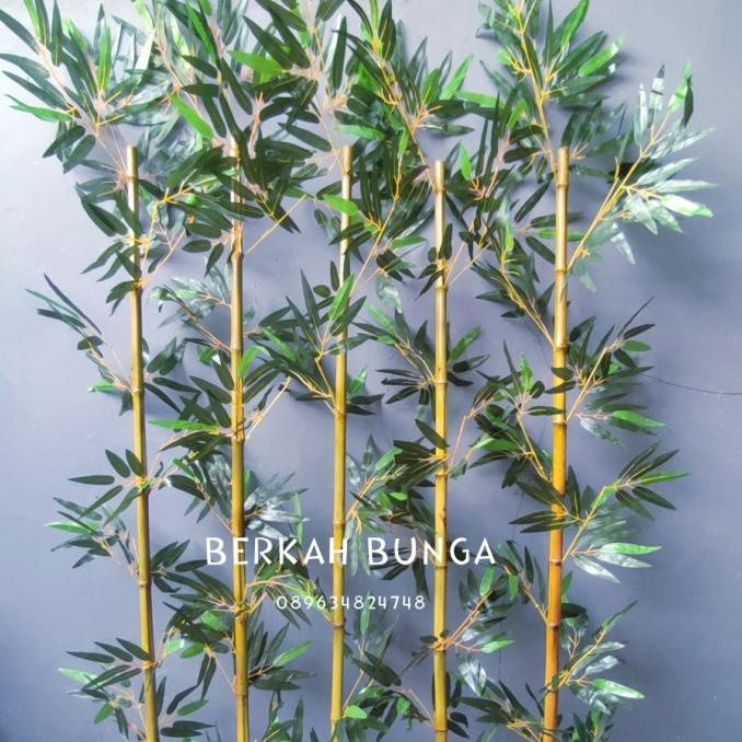 Bambu Artificial- bambu plastik- Pembatas Ruangan
