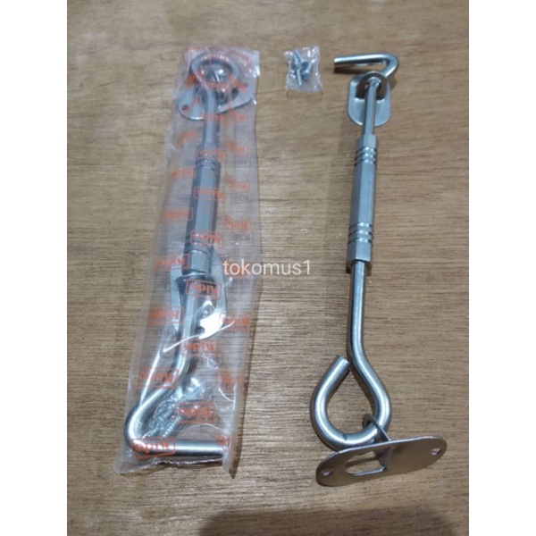 HAK ANGIN SILVER LAMSKAR STAINLESS 8 inch PENAHAN CANTOLAN PENGAIT JENDELA KIDO