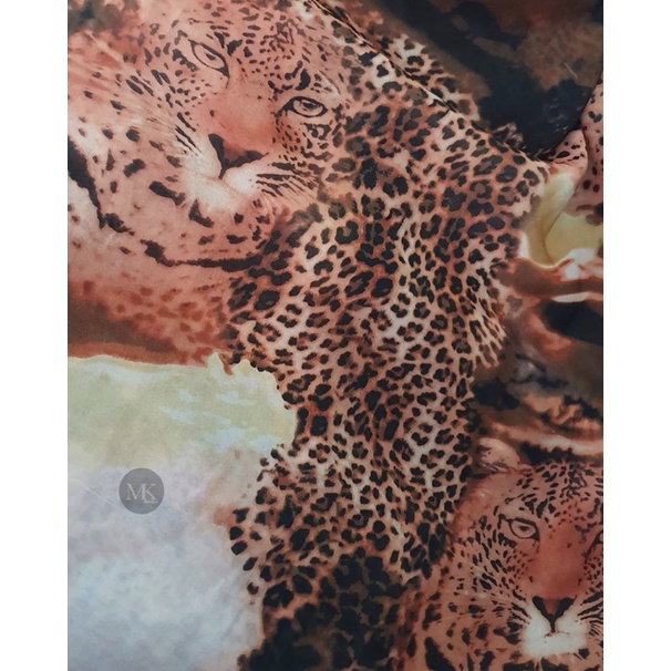 Kain Jilbab Sifon Motif Leopard
