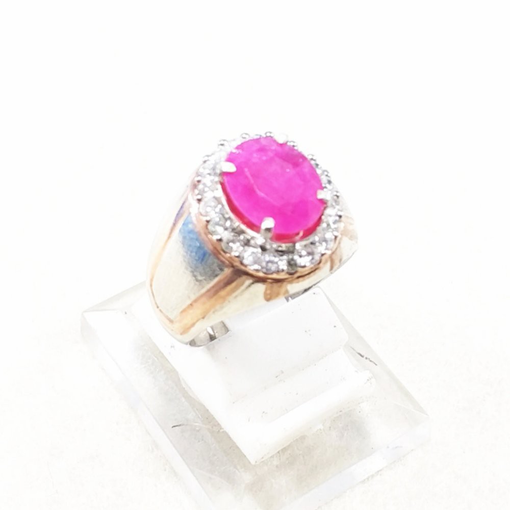 CINCIN BATU AKIK PERMATA NATURAL PINKISH RED RUBY CORUNDUM PREMIUM QUALITY