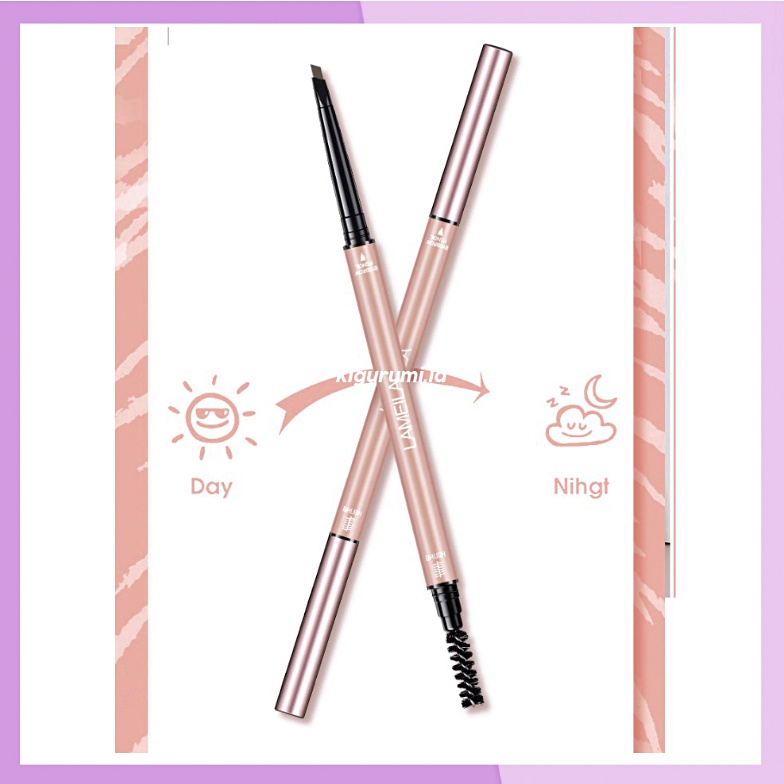 LAMEILA Pensil Alis Gold Pink Eyebrow Geometry Colors Double Heads Eyebrows LA143